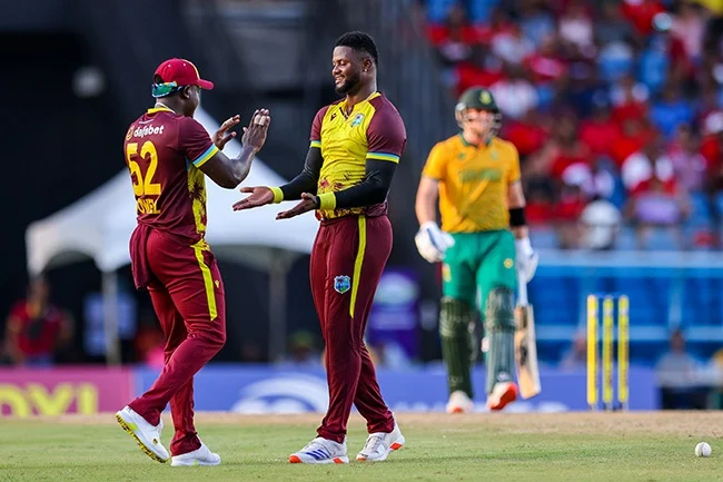 Shepherd stars as South Africa collapse to defeat against West Indies